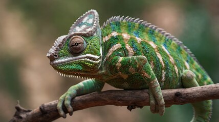 Obraz premium Chameleon in a natural environment