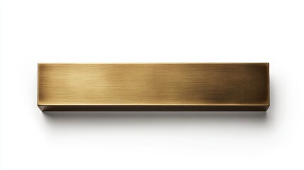 Elegant gold bar on white background showcasing minimalist design and luxury aesthetics