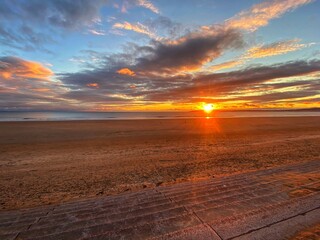 Obraz premium Aberavon sunset, South Wales.