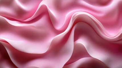 Obraz premium Abstract background of pink fabric with soft waves.