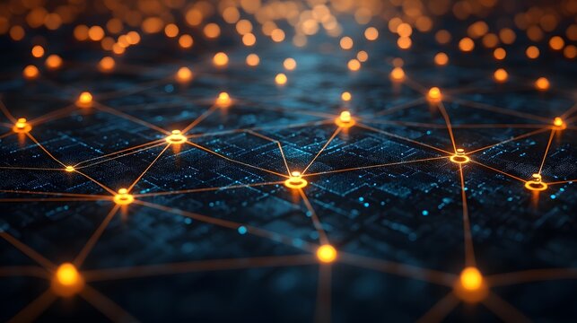 Network Connection Abstract Background