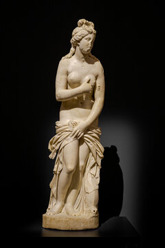 Ancient Roman Art, Statue of Venus type Landolina, second century AD, From Venafro, province of Isernia, Molise, Italy