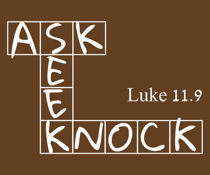 Prayer, Ask, Seek, Knock, Christian Bible Verse 