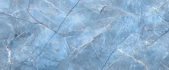 Obraz premium A close-up view of a textured blue marble surface, showcasing intricate veins and natural patterns for elegant design ideas.