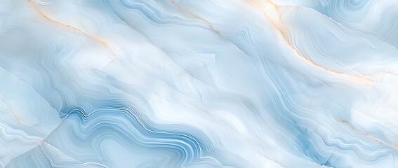 Obraz premium Abstract blue and white marble texture with fluid, wavy patterns and subtle golden highlights. Ideal for backgrounds and design inspiration.