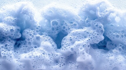 Abstract blue foam background with air bubbles.