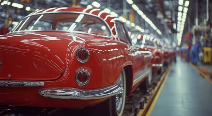 Fototapeta premium Automobile Assembly Line