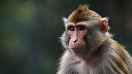 A monkey in its natural habitat