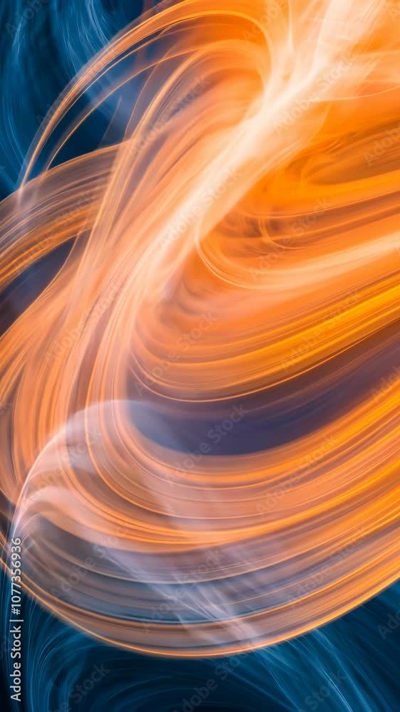Poster abstract swirling light pattern with vibrant colors