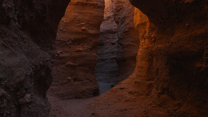 Inside a beautiful slot canyon in New Mexico, USA