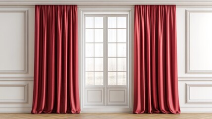 red curtain background