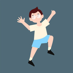 all variant different pose and expression kid school isolated on white background, element stock, banner, back to school, uniform, trash can, illustration, character