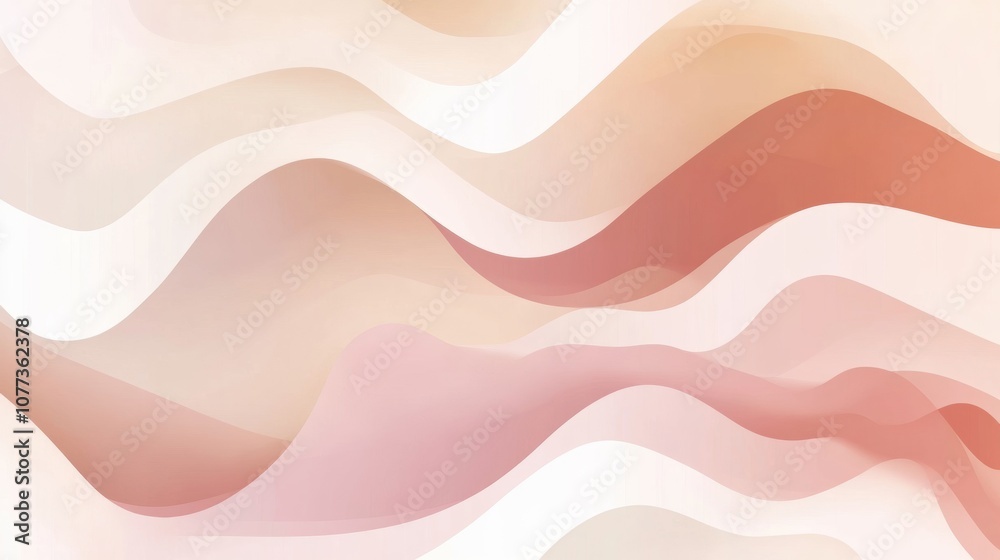 Poster soft, flowing shapes blend harmoniously in muted tones, creating a serene and minimalist aesthetic t