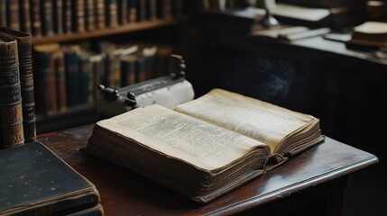 Pages of a classic English literature book open on a desk