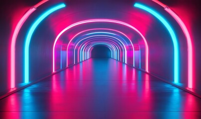 abstract background with red blue neon light