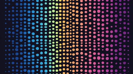 Pattern of small, colorful dots arranged in a gradient.