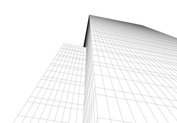 Fototapeta premium abstract architecture building vector drawing