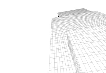 Fototapeta premium abstract architecture building vector drawing