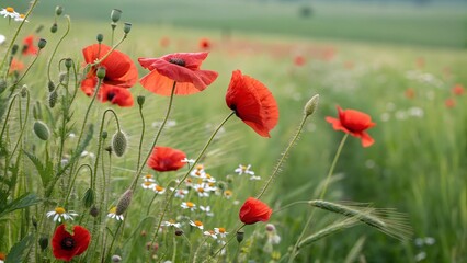 Fototapeta premium poppies in the field