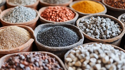 Fototapeta premium a close up of a variety of different types of seeds