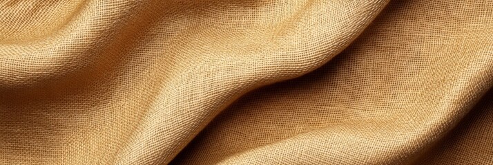 Detailed fabric texture in rich golden hue with soft lighting on neutral background