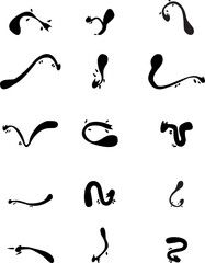 Set silhouettes écureuils