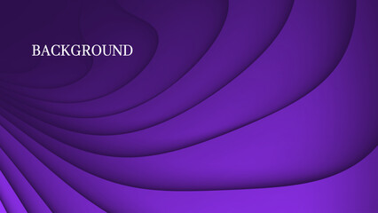 Dark purple abstract background with 3d wavy texture and gradient shades, dynamic curve shapes	
