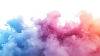 Fototapeta premium Misty smoke with fog effect, ethereal atmosphere, isolated on white background