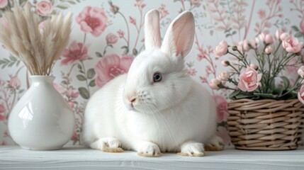 White Rabbit Posing