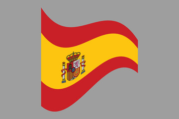 Fototapeta premium Spain flag, The flag of Spain, Flag of Spain national country symbol illustration Vector, Rectangle Spain flag illustration, Flat vector illustration 