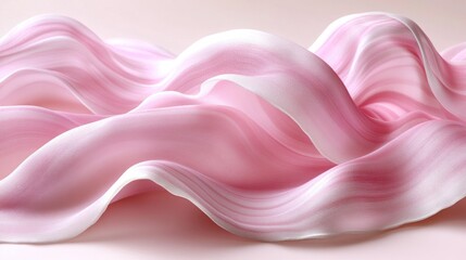Obraz premium Abstract pink and white flowing liquid texture.