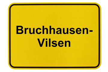 Illustration eines Ortsschildes der Gemeinde Bruchhausen-Vilsen in Niedersachsen