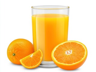 Orange Juice and Fresh Oranges