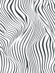 Abstract Black and White Wave Pattern