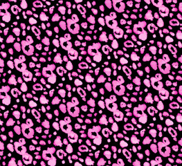 Seamless leopard pattern, animal print.