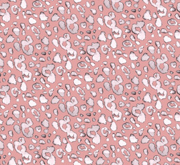 Seamless leopard pattern, animal print.