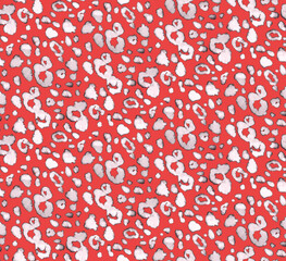 Seamless leopard pattern, animal print.