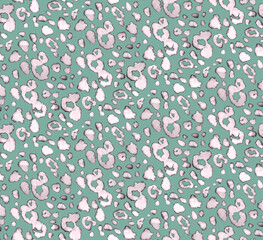 Seamless leopard pattern, animal print.