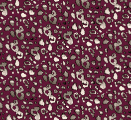 Seamless leopard pattern, animal print.
