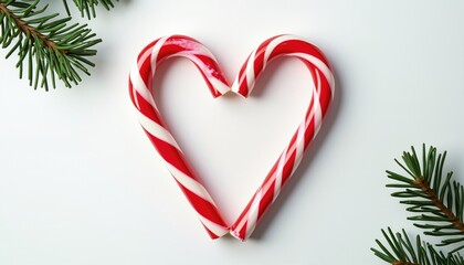 Christmas candy cane heart