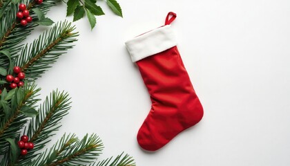 Christmas stocking with christmas tree