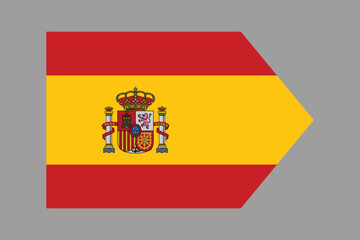 Spain flag sign, Spain flag vector graphic, Spain country flag is a symbol of freedom, National Spain flag, vector illustration
