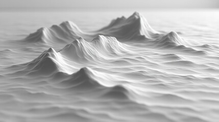 Obraz premium Abstract white mountains in a minimalist landscape.
