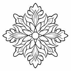 Snowflake on white background