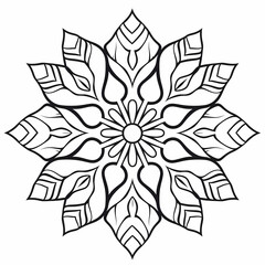Snowflake on white background