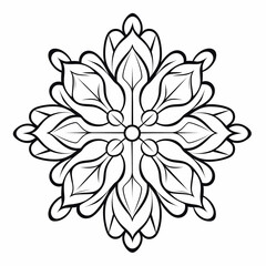 Snowflake on white background
