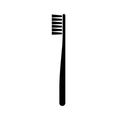 Toothbrush vector silhouette on white background. Toothbrush icon sign vector illustration design