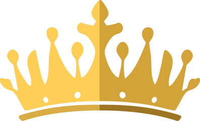 Gold Crown Queen Vector Illustration © JM Studio