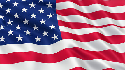 Obraz premium Close-up of waving American flag with vibrant colors