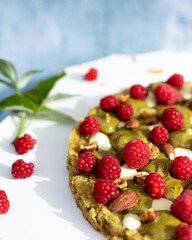 Cookies praliné pistache et framboise